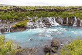 Barnafossar waterfalls, Iceland  Fototapety Wodospad Fototapeta