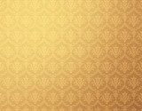 floral pattern gold wallpaper Styl Klasyczny Fototapeta