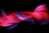 Red Blue Fractal Waves Art Design Background Fototapety Neony Fototapeta
