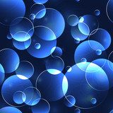Blue bubbles seamless background Fototapety Neony Fototapeta