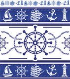Banners with Nautical symbols Styl Marynistyczny Fototapeta