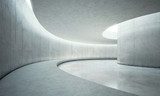 empty concrete open space interior with sunlight Industrialne Fototapeta