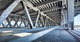 empty concrete bridge construction Industrialne Fototapeta