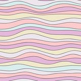Colorful wave texture, seamless vector pattern for textile, backdrops, wallpapers, wrapping paper and other Fototapety Pastele Fototapeta