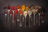 Various spices spoons Obrazy do Jadalni Obraz