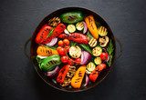 Grilled vegetables in a pan Obrazy do Jadalni Obraz