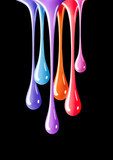 Nail polish liquid drops splash paint with glitter Obrazy do Salonu Kosmetycznego Obraz