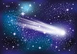 Comet in space. Fototapety Kosmos Fototapeta