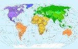 World Map  Mapa Świata Fototapeta