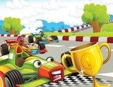 The formula race - super car - illustration for the children  Fototapety do Pokoju Chłopca Fototapeta
