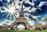 Wonderful view of Eiffel Tower in all its magnificence - Paris  Architektura Plakat