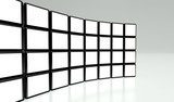 White screen video wall of many cubes  Fototapety 3D Fototapeta