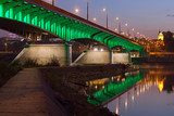 Slasko-Dabrowski Bridge at Dusk in Warsaw  Fototapety Mosty Fototapeta