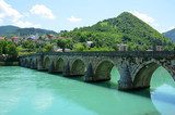 mehmed bridge on drina  Fototapety Mosty Fototapeta