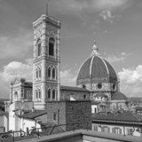 fantastic view of cathedral of Florence  Fototapety Czarno-Białe Fototapeta