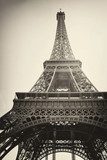 Eiffel Tower, Paris  Fototapety Czarno-Białe Fototapeta