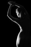Woman's silhouette  Fototapety Czarno-Białe Fototapeta