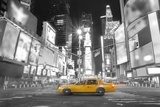 Taxi in New York  Fototapety Czarno-Białe Fototapeta