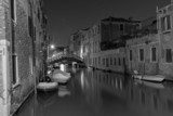 The Light of Venice Long exposure By Night.  Fototapety Czarno-Białe Fototapeta