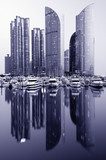 Modern Cityscape of Busan, South Korea  Fototapety Czarno-Białe Fototapeta