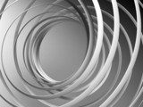 Monochromatyczna spirala pomysłów Fototapety Czarno-Białe Fototapeta