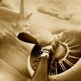 Retro aviation, vintage background  Fototapety Sepia Fototapeta