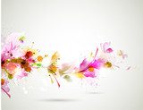 Abstract background with branch of floral  Abstrakcja Fototapeta