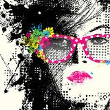 Women in sunglasses  Abstrakcja Fototapeta