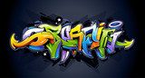 Bright graffiti lettering  Fototapety Graffiti Fototapeta