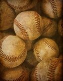 Aged Vintage baseball background  Fototapety Sepia Fototapeta