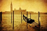 nostalgisch texturierte Ansicht von Venedig  Fototapety Sepia Fototapeta