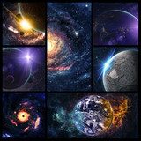 Space collage  Fototapety Kosmos Fototapeta