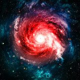 Incredibly beautiful spiral galaxy somewhere in deep space  Fototapety Kosmos Fototapeta