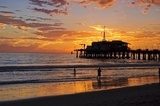 Santa Monica  Zachód Słońca Fototapeta