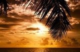 Maldivian Sunset  Zachód Słońca Fototapeta