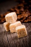 Słodkie ujęcie makro - cukier w kostkach Kawa Fototapeta
