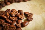Coffee beans in warm tones  Kawa Fototapeta