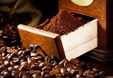 Aromat świeżo mielonej kawy Kawa Fototapeta