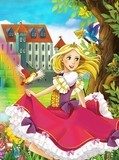The princess - Beautiful Manga Girl - illustration  Fototapety do Pokoju Dziewczynki Fototapeta
