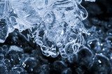blue ice  in detail - macro texture  Tekstury Fototapeta