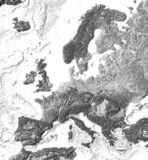 Reliefkarte von Europa  Mapa Świata Fototapeta