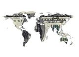 Money world map  Mapa Świata Fototapeta