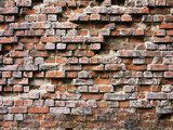 broken brick wall  Mur Fototapeta