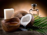 natural coconut walnut oil and soap  Obrazy do Salonu SPA Obraz