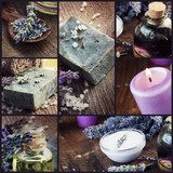 Lavender dayspa collage  Obrazy do Salonu SPA Obraz