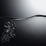 black water waves and transparent air bubbles  Abstrakcja Obraz