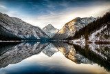 Reflection at Plansee (Plan Lake), Alps, Austria  Krajobrazy Obraz