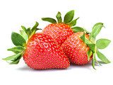 strawberry isolated on white background  Obrazy do Kuchni  Obraz