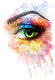 Eye made of colorful splashes  Fototapety do Kawiarni Fototapeta