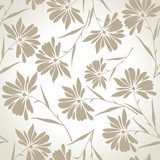 Seamless designer floral wallpaper  Tekstury Fototapeta